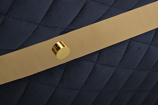 Стул велюровый синий/золото