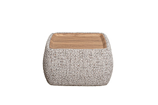 Столик прикроватный мягкий Runa шенилл серый