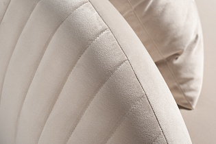 Диван Леа (Lea) трехместный велюровый кремовый