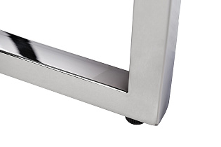 Пуф велюровый серый/хром