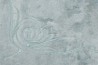 Полотенце "Лирика" 70*140 бирюзовое