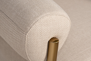 Кресло серое/матовое золото