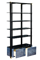 Стеллаж Chivaz с полками из черного стекла