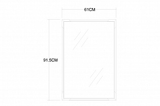 Зеркало прямоугольное с золотыми вставками