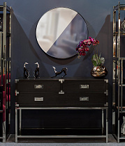 Консоль черная с ящиками