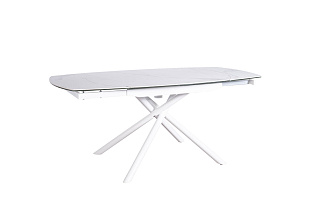 Стол обеденный раздвижной керамический белый 2 (превью)