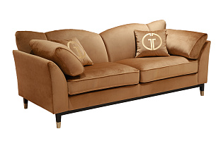 Диван Сиена(Siena) трехместный велюровый коричневый