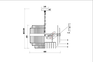 Люстра Glory круглая