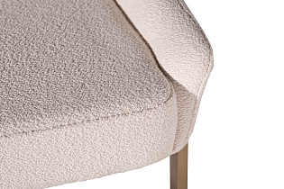 Стул обеденный букле белый/бронза