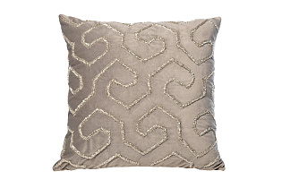 Подушка декоративная с бисером «Этника» серебро 1 (превью)