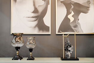 Подсвечник стеклянный "Шах" на подставке