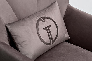 Кресло Сиена(Siena) велюровое коричневое