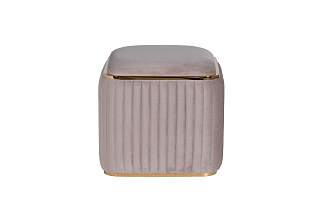 Пуф Гларус (Glarus) велюровый серый