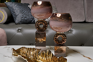 Подсвечник стеклянный дымчатый 3 (превью)