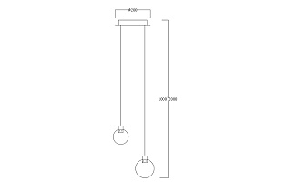 Светильник подвесной «Rondo» рифленое стекло/золото 3 (превью)