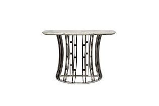 Консоль светло-серая/хром