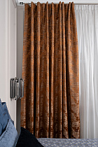 Портьера Bromley 275х260см оранжевая