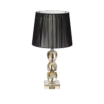 Лампа настольная "хрустальная" с черным абажуром