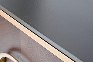 Тумбочка прикроватная с 2-мя ящиками темный шпон