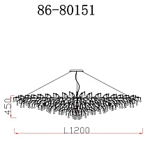 Люстра подвесная "Капли" золото