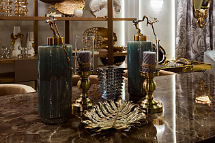 Подсвечник металлический, цвет бронзовый