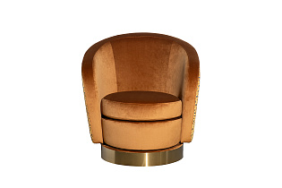 Кресло Наполи(Napoli) вращающееся велюровое с принтом