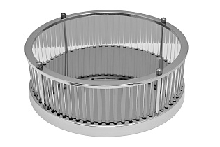 Поднос зеркальный с серебрянными бортами 35см