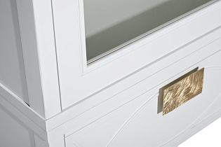 Шкаф-витрина со стеклянным фасадом бежевый