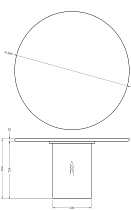 Стол обеденный круглый каменная столешница