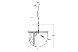 Люстра изящная стекло (хром) 3 (превью)