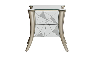 Тумбочка зеркальная с ящиками