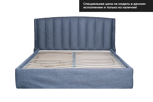 Кровать Одри(Odry) с подъемным механизмом шенилл синяя