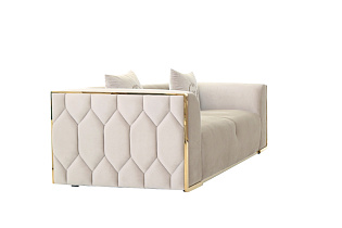 Диван Bern двухместный велюровый бежевый