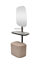 Зеркало с полкой и пуфом