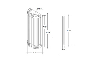 Бра из стекла хром 3 (превью)
