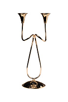 Подсвечник металлический золотой