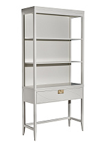 Шкаф-витрина открытый с консолью бежевый