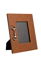 Фоторамка декоративная кожаная коричневая 1 (превью)