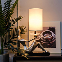 Лампа настольная "Рекамье" (бежевый плафон)