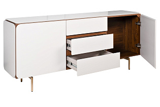 Комод с ящиками и дверцами белый