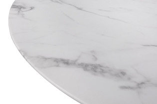 Стол журнальный Pearl White круглый белый/золото