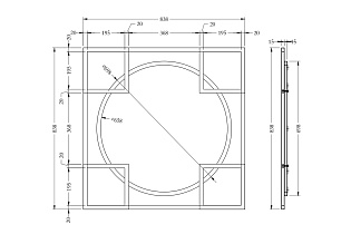 Зеркало квадратное декоративное 3 (превью)