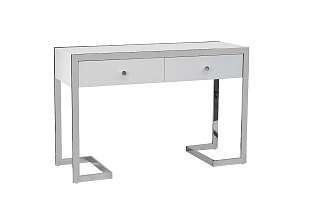 Консоль с 2мя ящиками белая/хром 2 (превью)