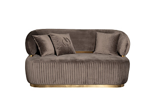 Диван Гларус (Glarus) двухместный велюровый коричневый