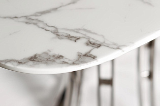 Стол обеденный светло-серый (искусственный камень)