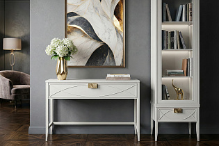 Консоль с ящиком бежевая