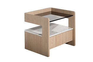 Тумбочка с ящиком светлая