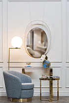 Столик журнальный с прозрачным стеклом (цвет золото) 7 (превью)