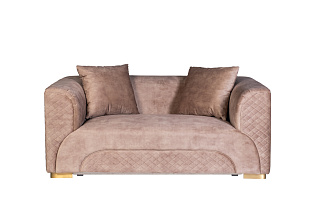 Диван двухместный велюровый бежевый