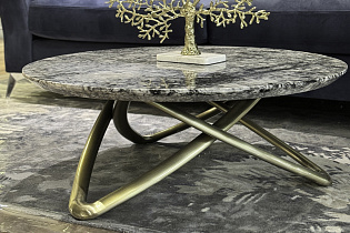 Стол журнальный мраморный белый 5 (превью)